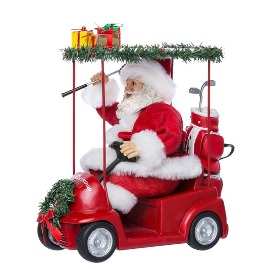 Kurt Adler C7480 11.25" Fabriche Santa Driving Golf Cart