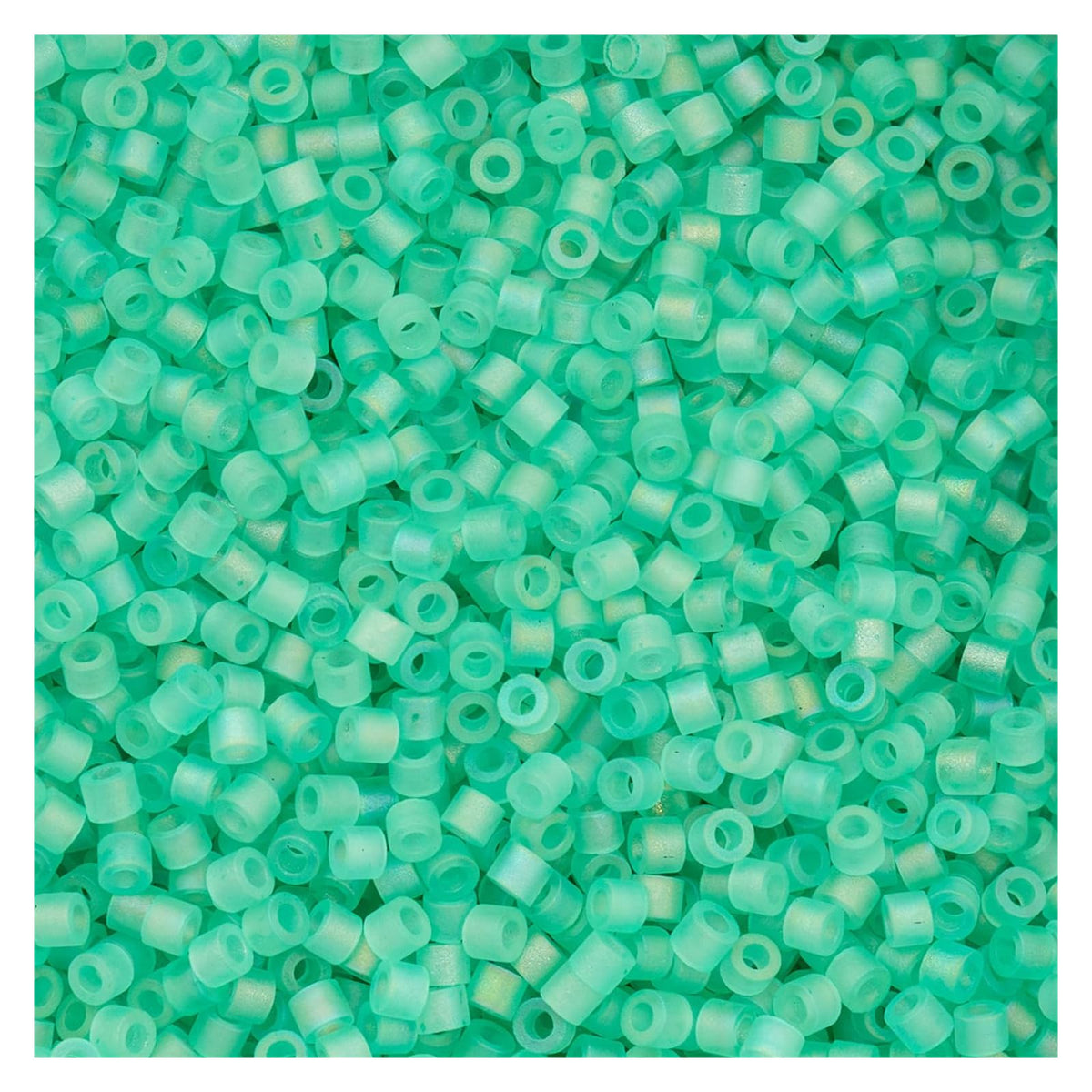 John Bead Craft Bead, Size 11, Green Turquoise Matte Macaron AB