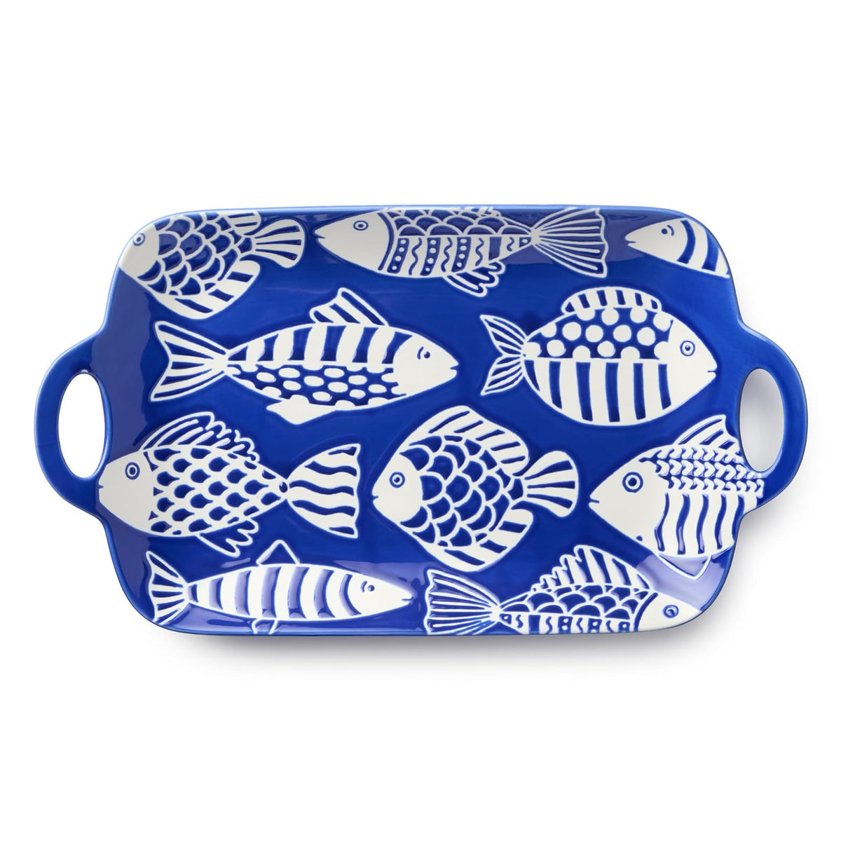 Certified International Dishware Plate, Large, Blue