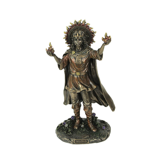 Unicorn Studio Veronese Design 9 1/4" Tall Belenus The Celtic Sun God of Healing Cold Cast Resin Antique Sculpture Antique Bronze Finish Statue Altar Decoration Mystic Gifts
