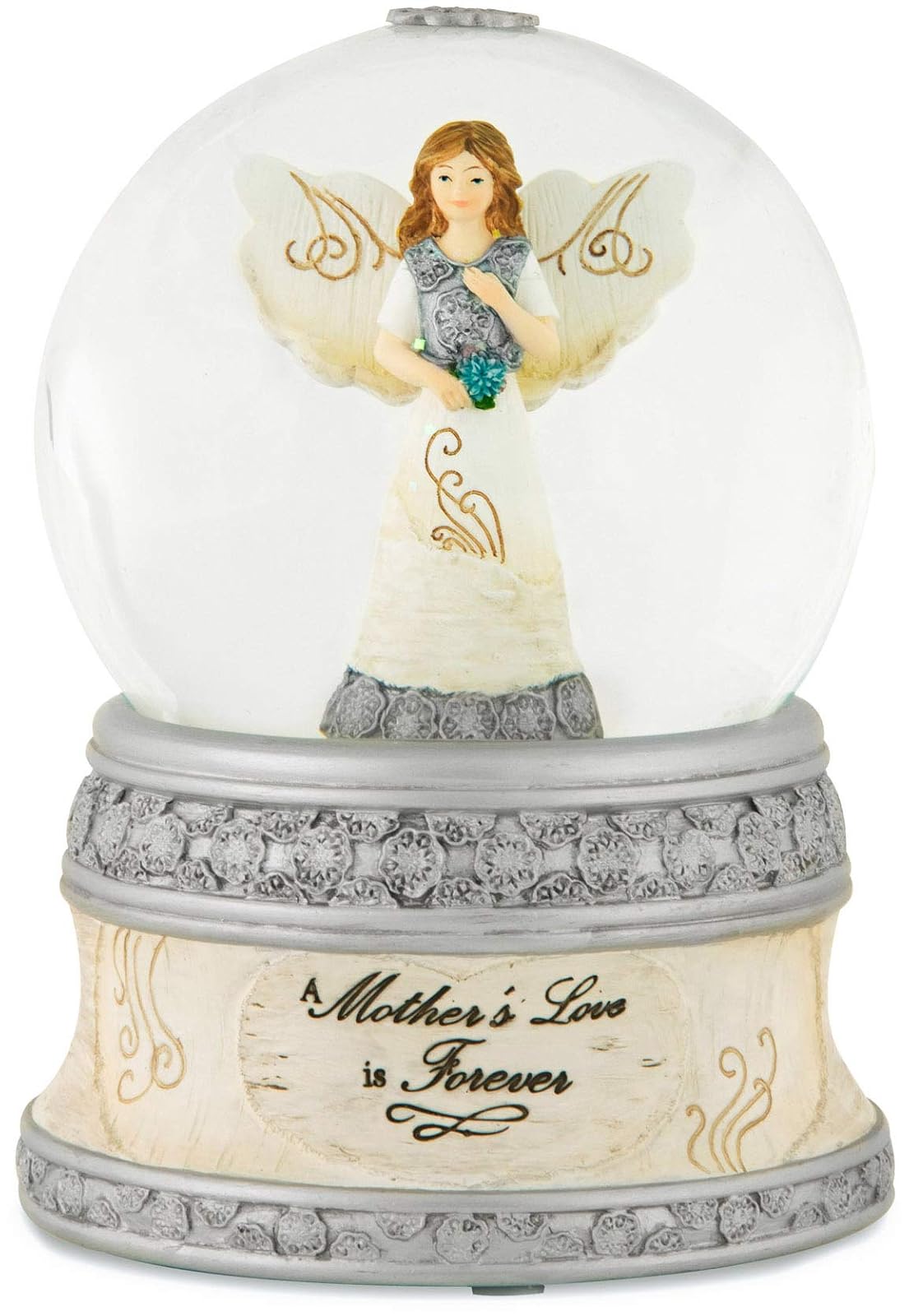 Pavilion Gift Company Elements 82329 100mm Musical Water Globe with Angel Figurine A Mother's Love 6-Inch