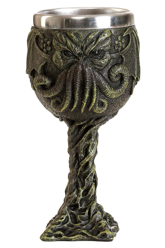 Pacific Trading Giftware 6.75 Inches The Call of Cthulhu Cthulhu Octopus Resin Drinking Wine Goblet
