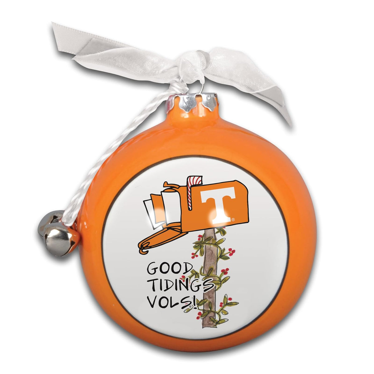 Magnolia Lane Hanging Ornament, Orange, Gray, Traditional