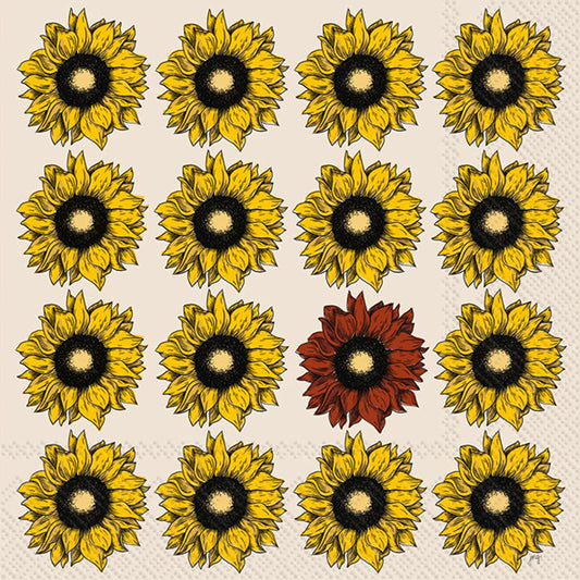 Boston International IHR 3-Ply Paper Napkins, 20-Count Lunch Size, Let The Sun Shine