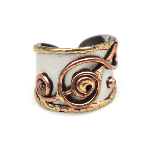 Anju Ring, Adjustable, Stainless Steel