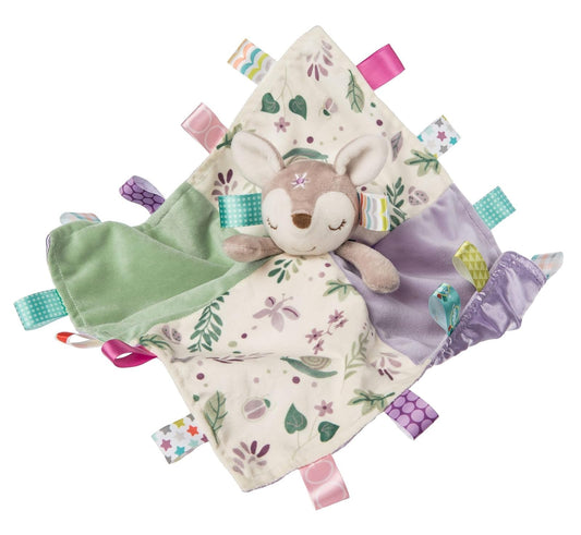 Mary Meyer Taggies Soothing Sensory Stuffed Animal Security Blanket, Flora Fawn, 13 x 13-Inches