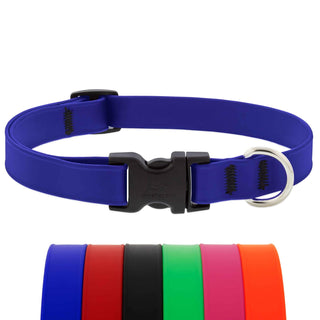 LupinePet Animal Collar, Large: Adjusts from 15 to 25 in, 3/4-in wide, True Blue