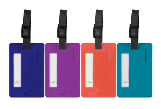 Travelon Set of 4 Assorted Color Luggage Tags, Bold
