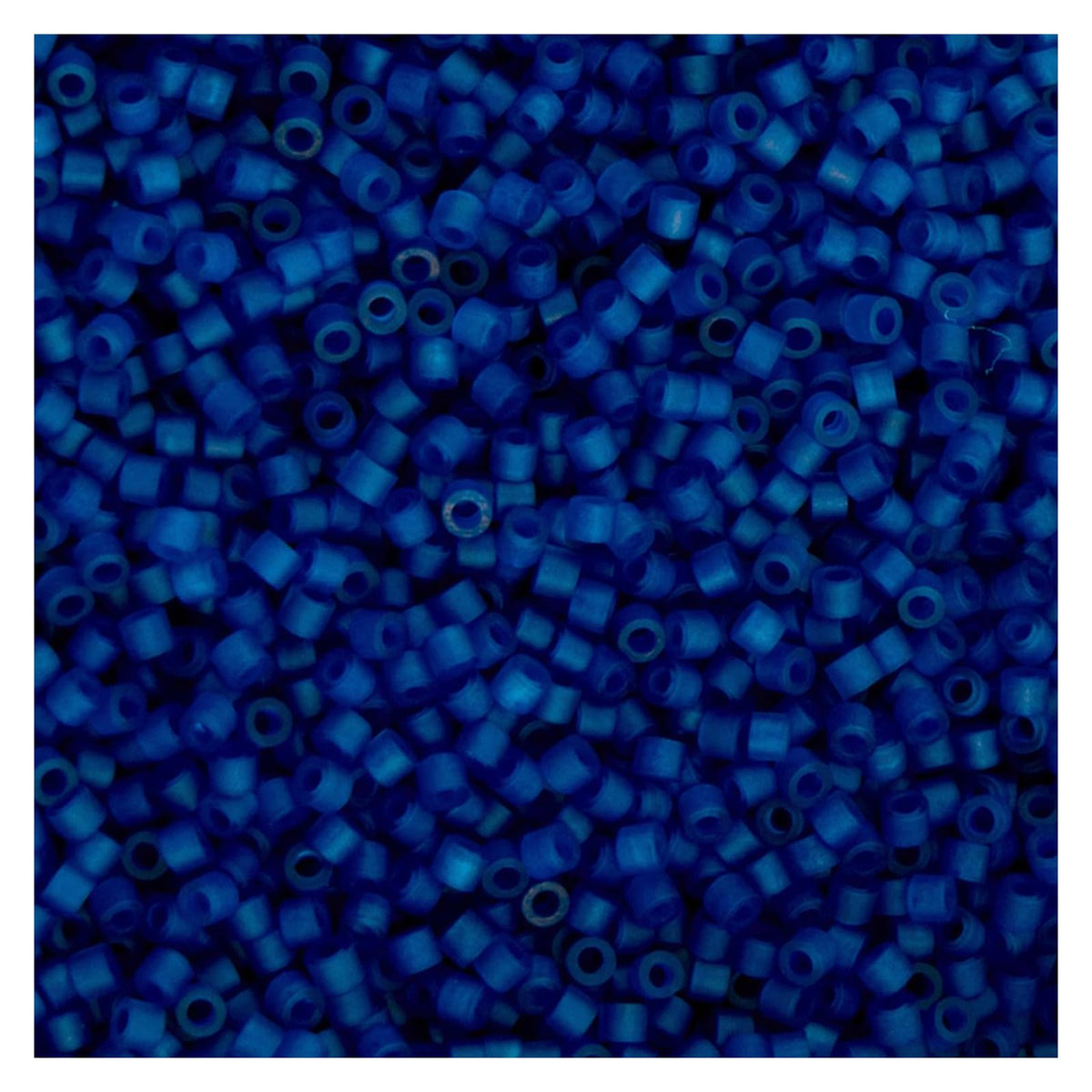 John Bead Craft Bead, Size 11, Transparent Cobalt Blue