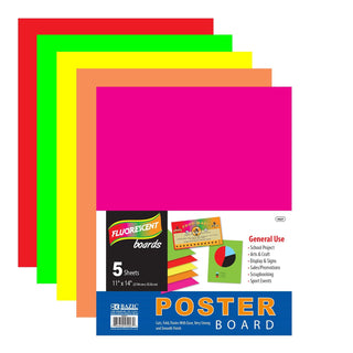11 x 14 In Neon Poster Board, Fluorescent, Set of 5