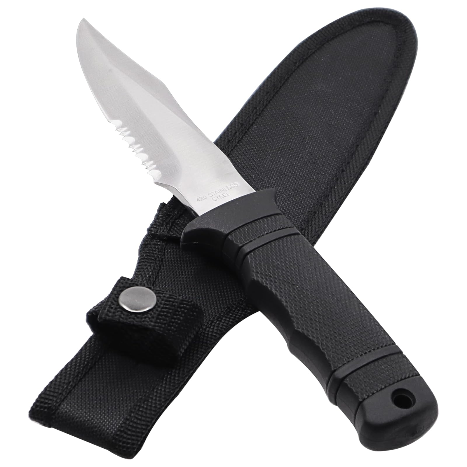 Zenport Seal PUP Knife 14096 5-Inch, Stainless Steel Blade, Nylon Sheath, Natural