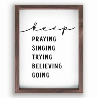 P. Graham Dunn Wall Art, 12.75" x 16.75", Keep Praying