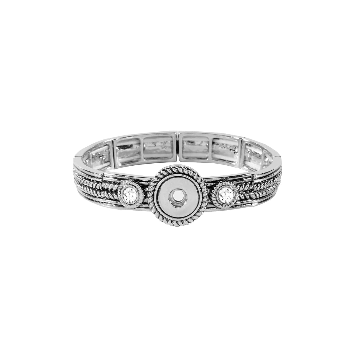 Ginger Snaps Bracelet, Rhodium