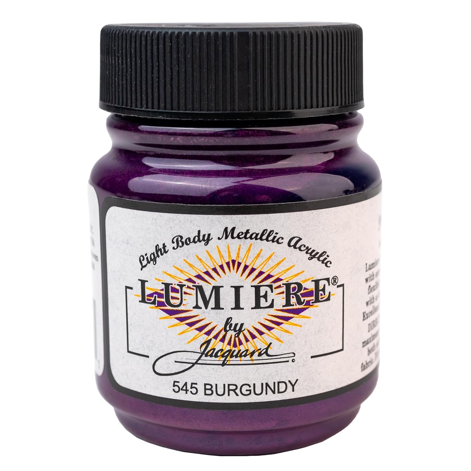 Jacquard Lumiere Metallic and Pearlescent Paint 2.25 Oz, 545 Burgundy