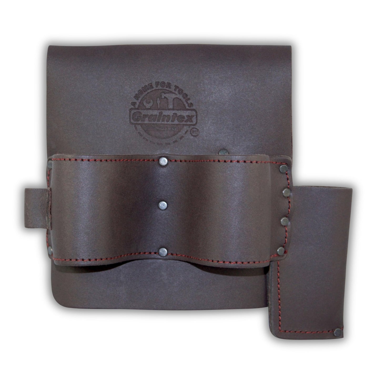 Graintex LH2459 Multi Tool Leather Hammer Holder Heavy Duty Oil Tanned Leather Wide Belt Tunnel Slot