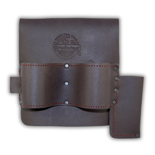 Graintex LH2459 Multi Tool Leather Hammer Holder Heavy Duty Oil Tanned Leather Wide Belt Tunnel Slot