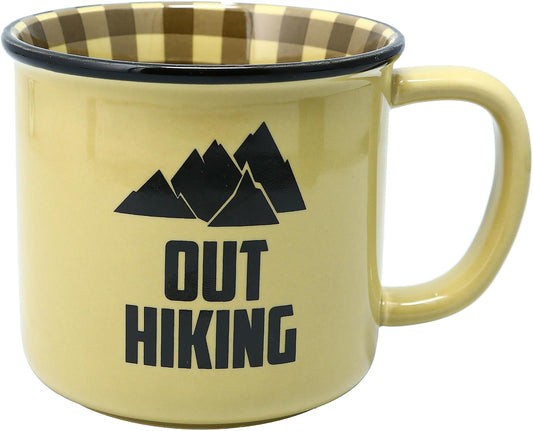 Pavilion - Out Hiking - 18 oz Coffee Mug Cup For Outdoorsy Woodsy Hiking Camping Mountain Men Women Gift