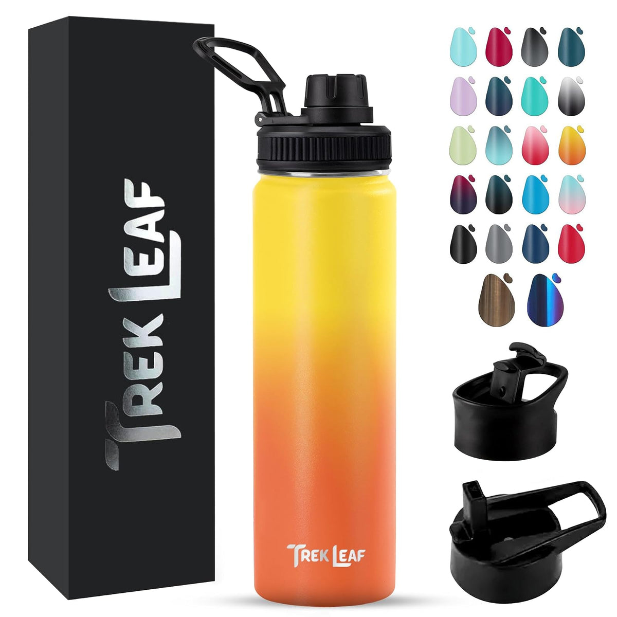 Trek Leaf Bottle, 22 Ounces, Sunrise
