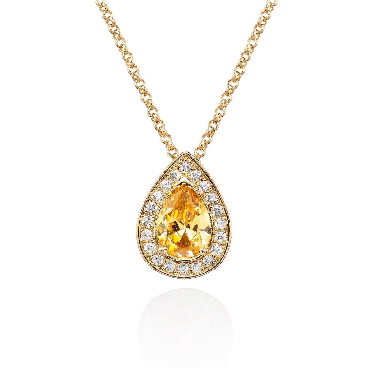 namana Necklace, 18 inches, Yellow