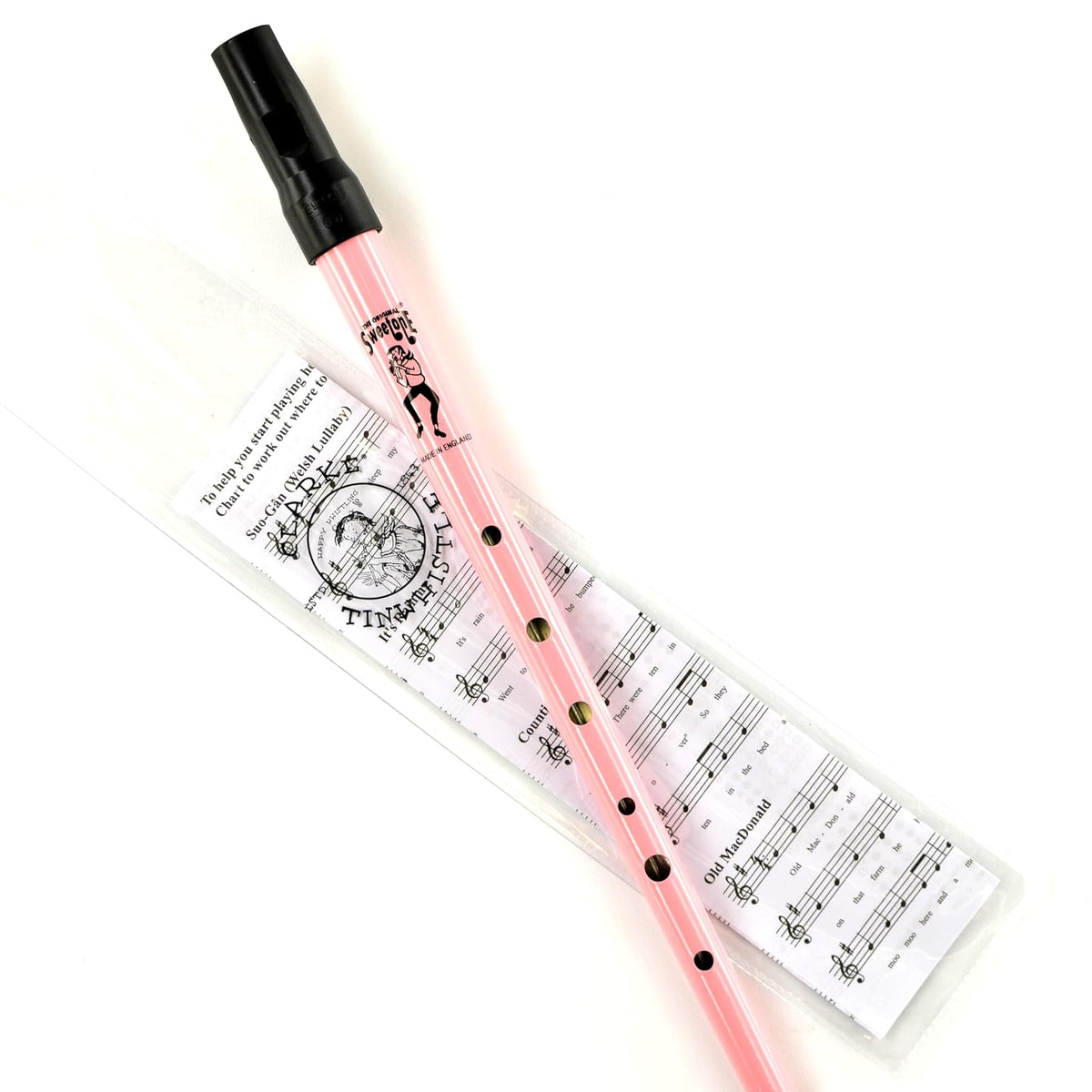 Clarke Tinwhistle Brass And Woodwind Instruments, Key of D, D-Pink