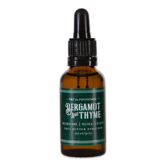 European Soaps Pre de Provence Shea Butter Enriched Beard Oil For Soft, Shiny, Smooth Results (1 fl oz) - Sage