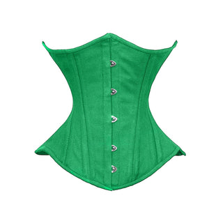 luvsecretlingerie Corset, X-Large, Green Cotton (Normal Torso-fit Well for 12.2"