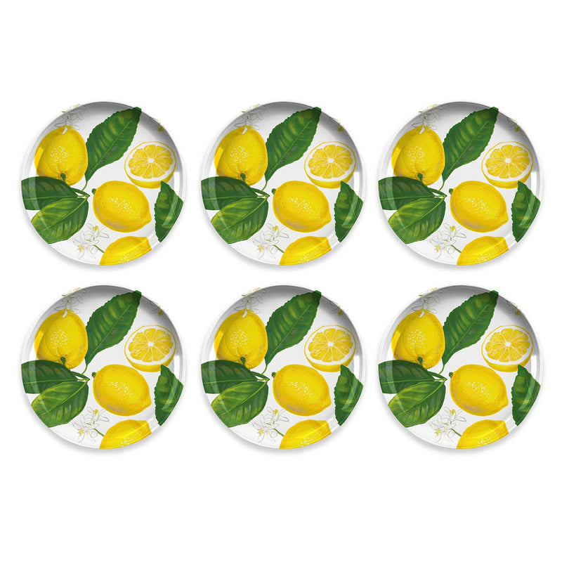 TarHong Lemon Fresh Salad Pate, 8.5", Melamine, Set of 6