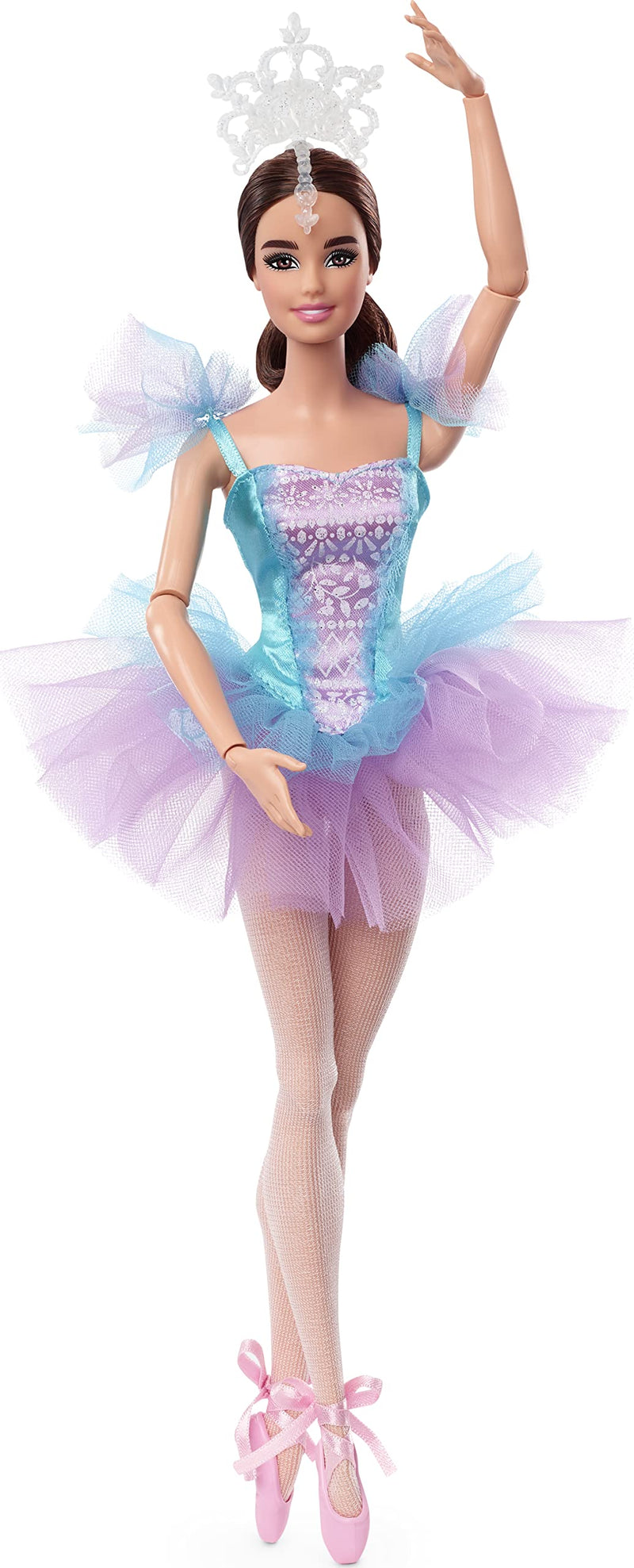 Barbie Signature Ballet Wishes Doll (Brunette, 12 in), Posable, Wearing Ballerina Costume, Tutu, Pointe Shoes & Tiara, Gift for 6 Year Olds and Up