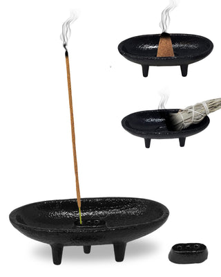 New Age Imports, Inc. Incense Holder, 4"L, Black