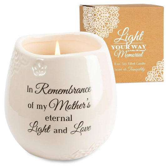 Pavilion Light Your Way Memorial 19179 Mother Ceramic Soy Wax Candle