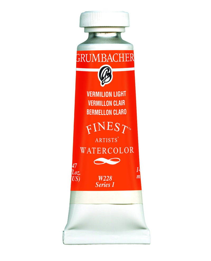 GRUMBACHER 14-ml Finest Watercolor Paint, Vermillion Light