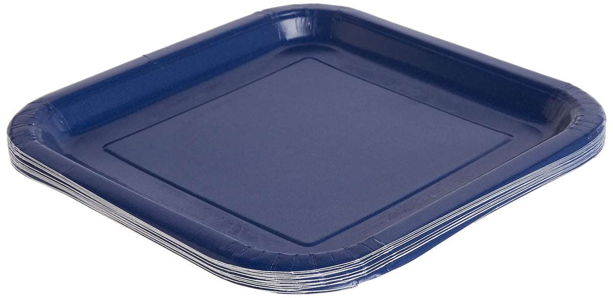 Unique Dishware Plate, 14 Count (Pack of 1), Navy Blue