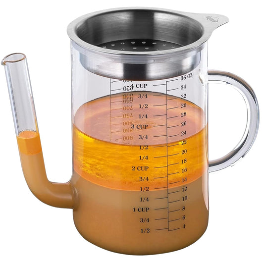 Frieling K√ºchenprofi Glass/Stainless Steel Gravy Separator, 4 cup