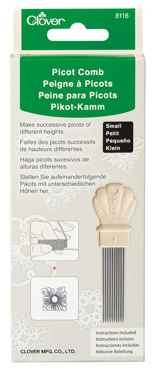 Clover Picot Comb, Taupe