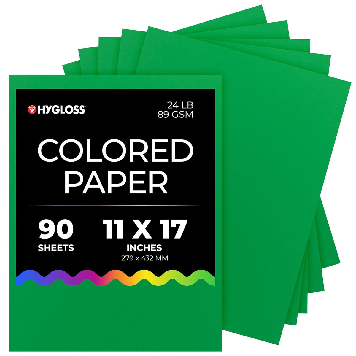 Hygloss Print Copy Paper, 11 x 17 Inch, Dark Green
