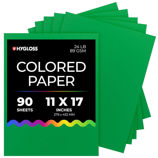 Hygloss Print Copy Paper, 11 x 17 Inch, Dark Green