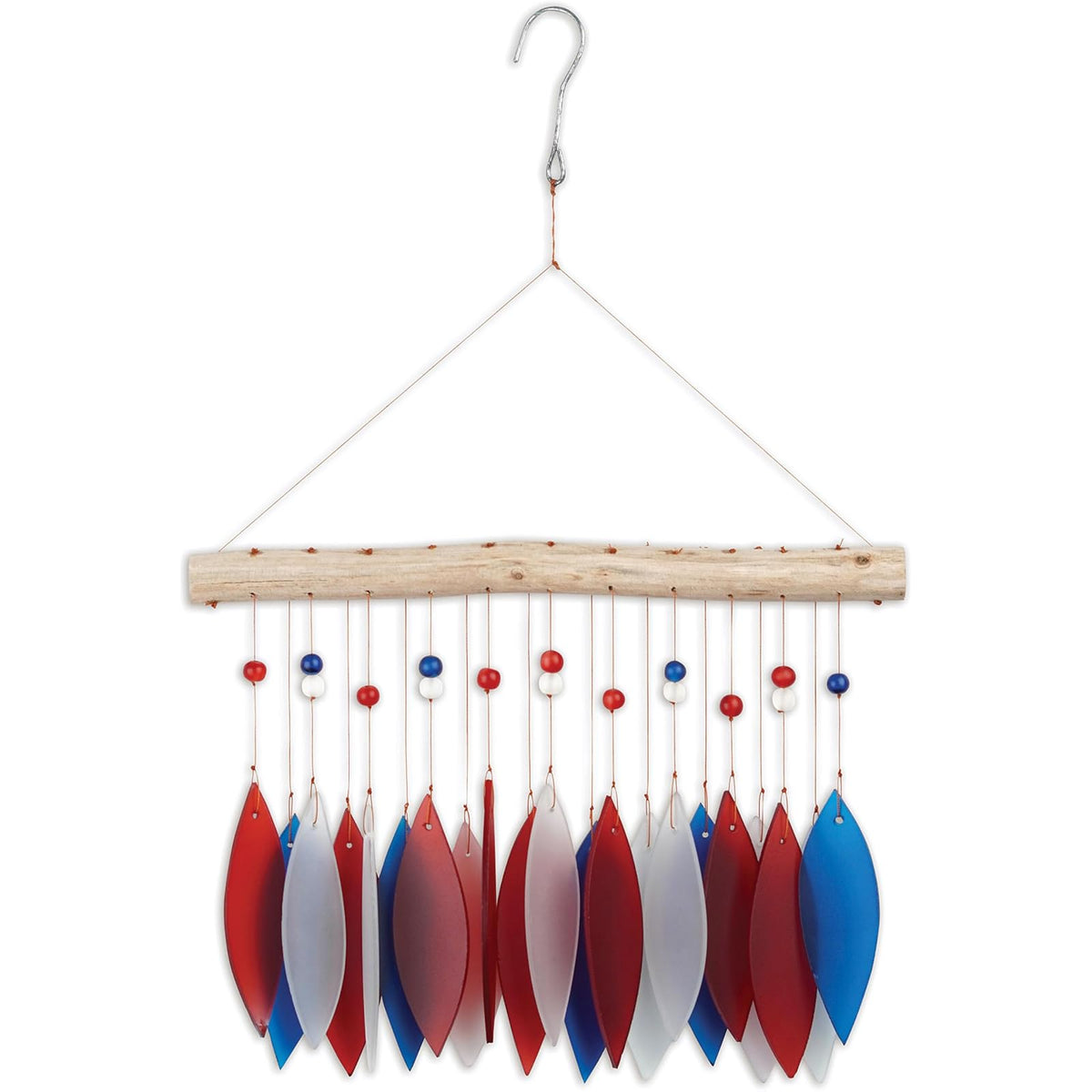 Sunset Vista Designs Wind Chime, 21" Long, Patriotic Feather
