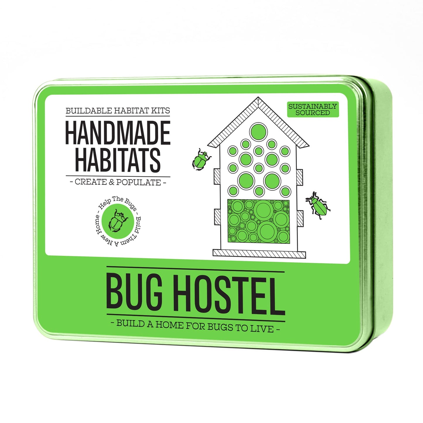 Gift Republic GR890003 Handmade Habitats Personalised Bug Hostel Kit with 6-Pack Colouring Wooden Pencils, Multicolour