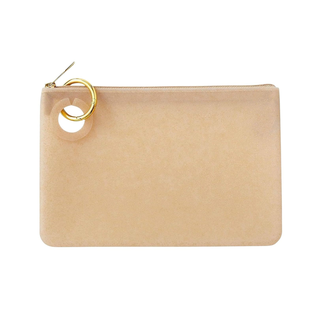Oventure Cosmetic Case, Gold, Silicone Wallet