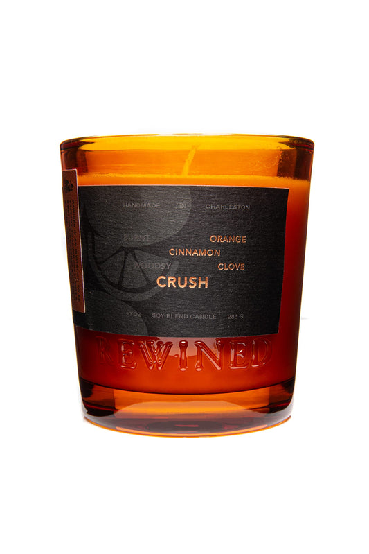 Rewined-Crush Scented Candles(10oz)- Notes of Burnt Orange, Cinnamon and Clove- Nontoxic Candles