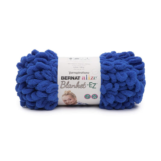 Spinrite Yarns (CA) Bernat Alize Blanket-EZ Yarn, Bright Blue