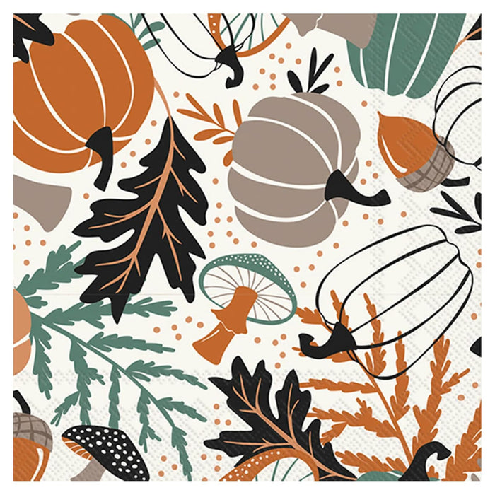 ihr SINCE 1977 Disposable Napkin, 5" x 5", Autumn Grove