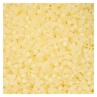 John Bead Craft Bead, Size 11, Yellow Matte Macaron AB