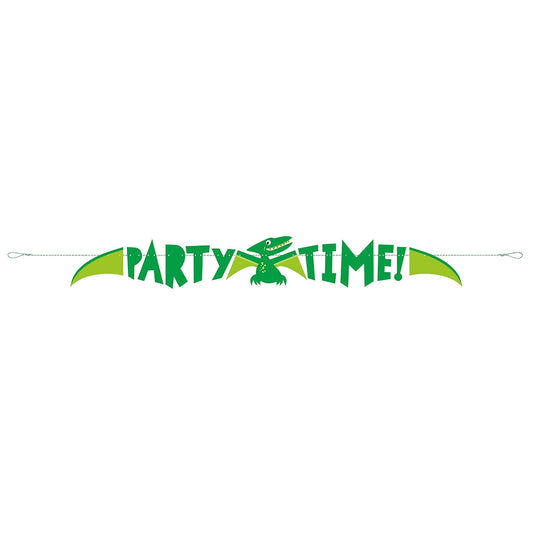 Unique Industries "Party Time!" Dinosaur Banner (5 Ft.) - 1 Pc