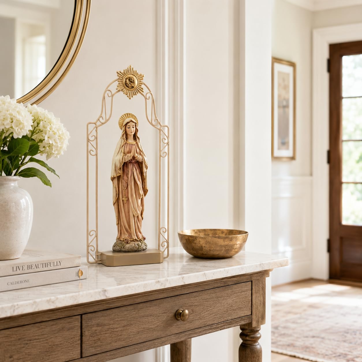 Comfy Hour The Story of Jesus Nativity Scene Collection 11" Religious Praying Virgin Mary Statue, The Blessed Mother of The Immaculate Concepcion Home Madonna Figurine, Polyresin