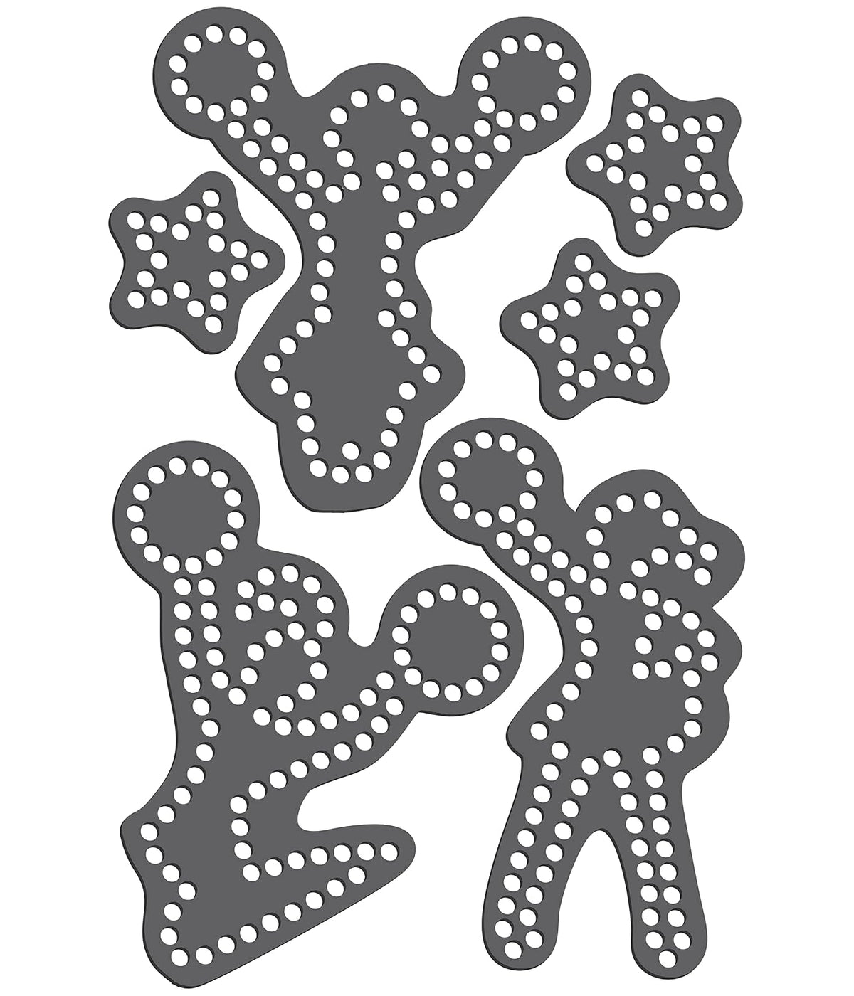 Rhinestone Genie Cheer Leaders Magnetic Rhinestone Template, Black