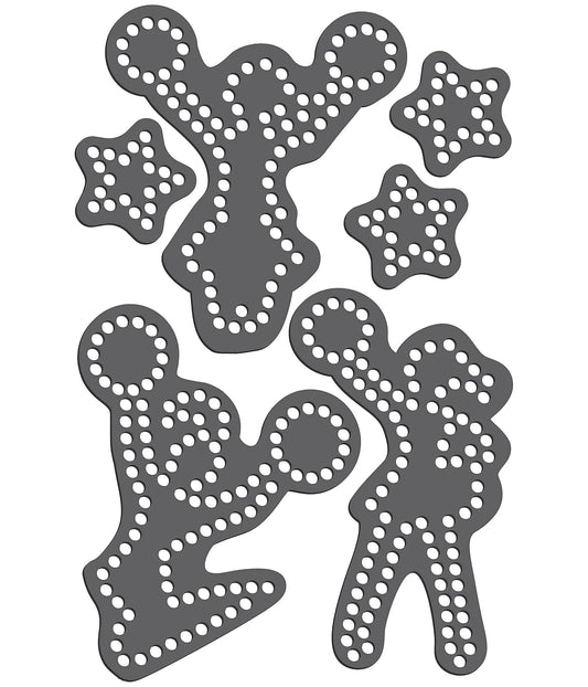 Rhinestone Genie Cheer Leaders Magnetic Rhinestone Template, Black