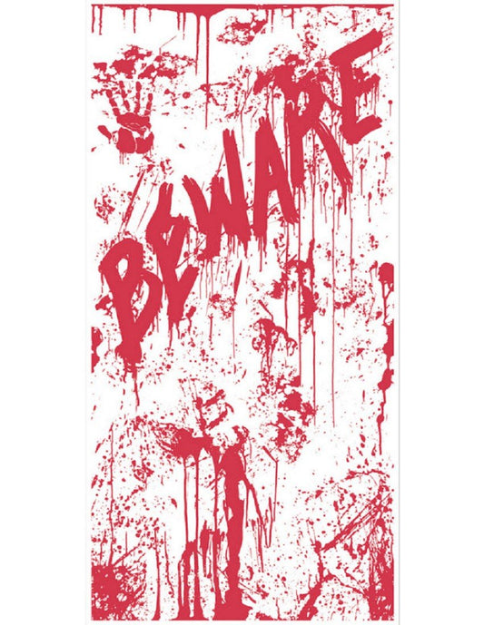 Bloody Door Cover Party Accessory (1 count) (1/Pkg)