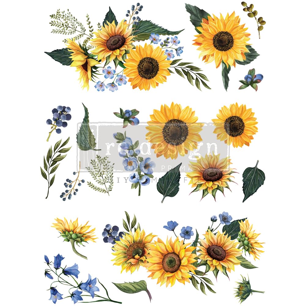 PRIMA MARKETING INC Sticker Decal, Transfers - Sunflower Fields - 22"x30", Sunfl