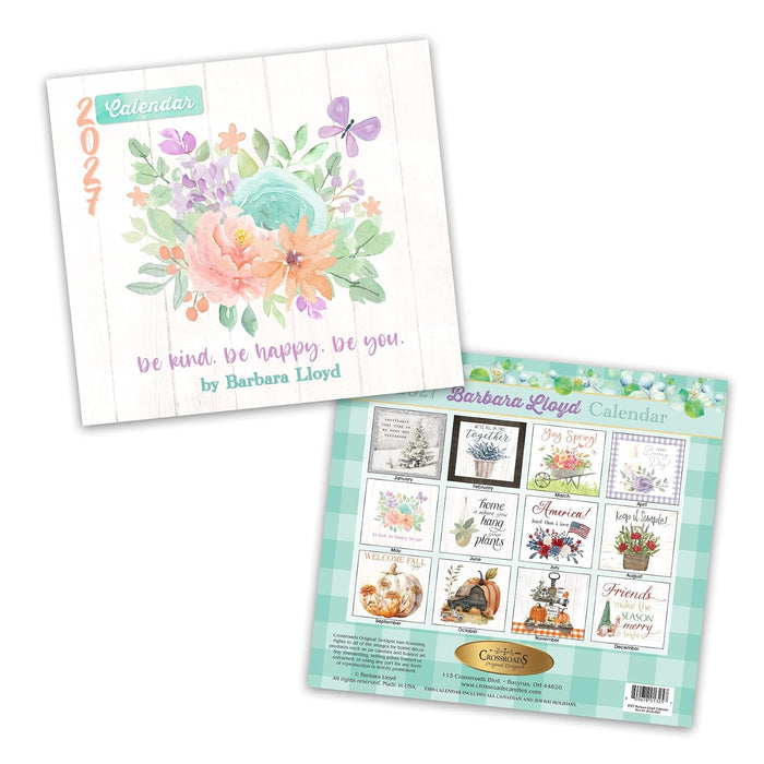 CROSSROADS ORIGINAL DESIGNS Calendar, 23.5 X 13, Multi Color